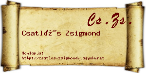 Csatlós Zsigmond névjegykártya