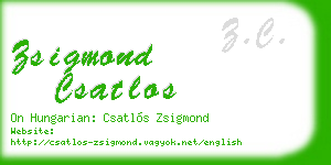 zsigmond csatlos business card